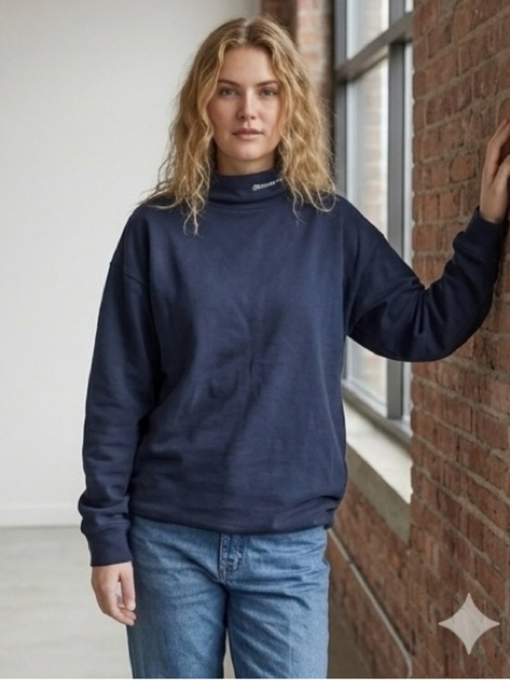 Carhartt Navy Funnel Neck Sweatshirt